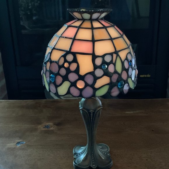 PartyLite Stained Glass 2 Pc Tea Light Holder - Picture 8 of 10